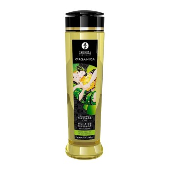 Shunga Organica Kissable Massage Oil Green Tea - 240ml