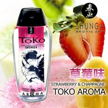 Shunga Toko Aroma Lubricant Sparkling Strawberry Wine - 165ml