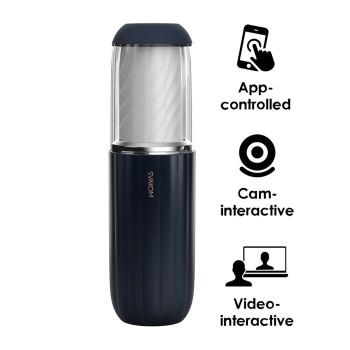 SVAKOM Alex Neo 2 Interactive Thrusting Masturbator - Dark Blue