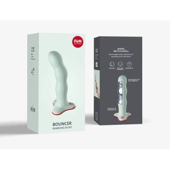 Fun Factory Bouncer Rumbling Dildo - Sage Green
