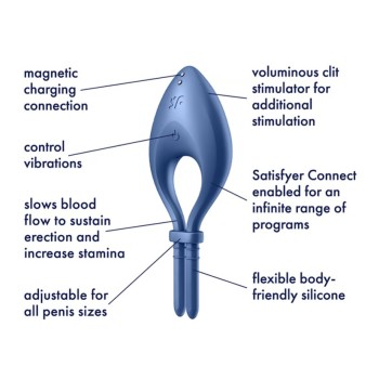 Satisfyer Bullseye Ring - Blue