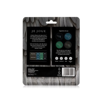 Je Joue Silicone Cock Ring Trio - 3 Stretch Levels