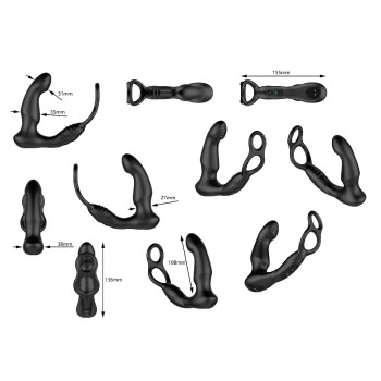 Nexus Simul8 Wave Prostate Massager w Ring - Black