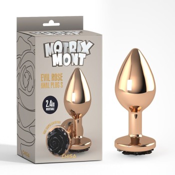 Chisa Evil Rose Metal Plug S - Black