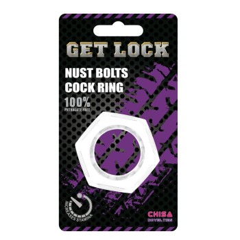 Chisa Nust Bolts Cock Ring - Clear