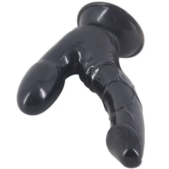 FAAK Dildo w Butt Plug - Black