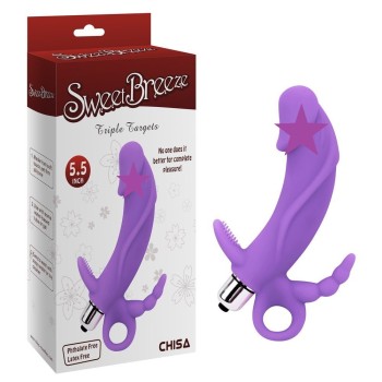 Chisa Triple Targets Vibro Plug - Purple