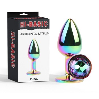 Chisa Jewelled Butt Plug - Rainbow