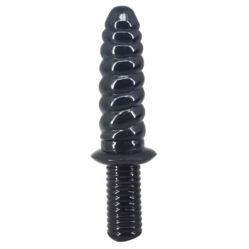 FAAK Spiral Anal Plug w Handle - Black