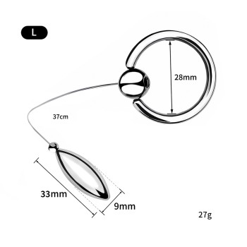 FAAK Steel Anal Plug w Cock Ring L