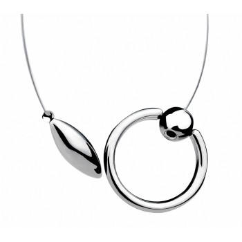 FAAK Steel Anal Plug w Cock Ring M