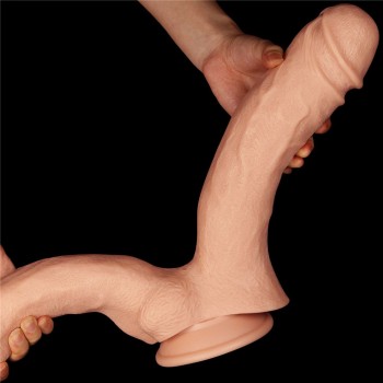 Lovetoy 12" Mega Double Dildo - Flesh