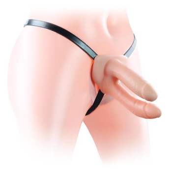 Lovetoy Unisex Hollow Double Strap On - Flesh