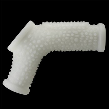 Lovetoy Knights Drip Vibro Scrotum Ring - White