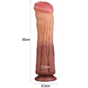 Lovetoy 12'' Dual Layered King Sized Cock