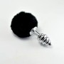 Lovetoy Spiral Pompon Metal Plug - Black
