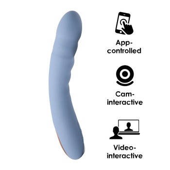 SVAKOM Ava Neo Interactive Thrusting Vibrator - Cornflower Blue