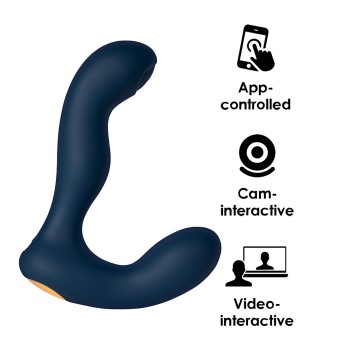 SVAKOM Iker Neo Interactive Prostate Perineum Vibrator - Navy Blue