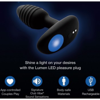 Kiiroo OhMiBod Lumen App-Controlled Plug - Black
