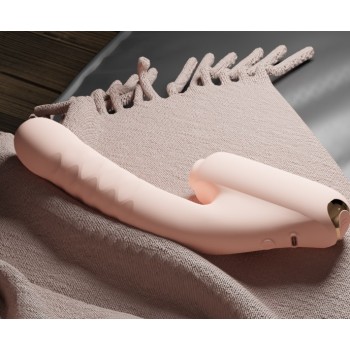 Qingnan Thrusting Vibrator w Suction #7 - Flesh Pink