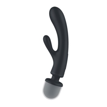 Satisfyer Triple Lover Rabbit Vibrator - Grey