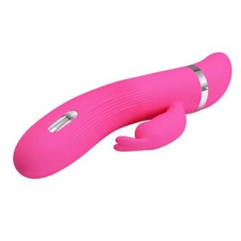 Pretty Love Ingram Rabbit Vibrator w Electric Shock - Pink