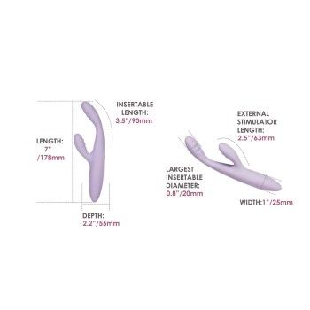 SVAKOM Cici+ 2 APP Rabbit Vibrator - Pastel Lilac