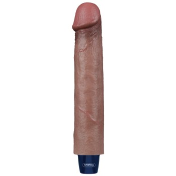 Lovetoy 9" Real Softee Vibro Dildo - Brown