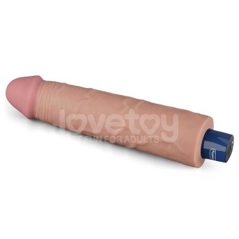 Lovetoy 9.5" Real Softee Vibro Dildo - Flesh