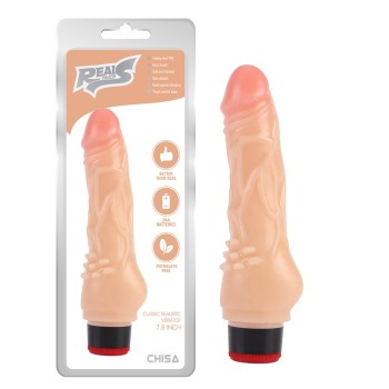 Chisa 7.8" Classic Realistic Vibro Dildo - Flesh